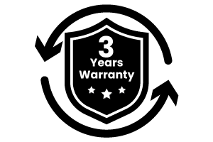 Enjoy a 3-Year Warranty with Replacement Service